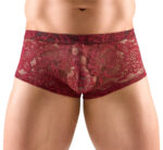 boxer dentelle flino bordeaux