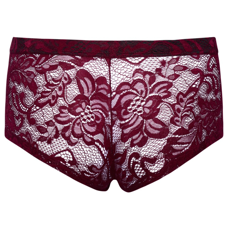 boxer dentelle flino bordeaux 5