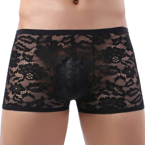 boxer en dentelle joao noir