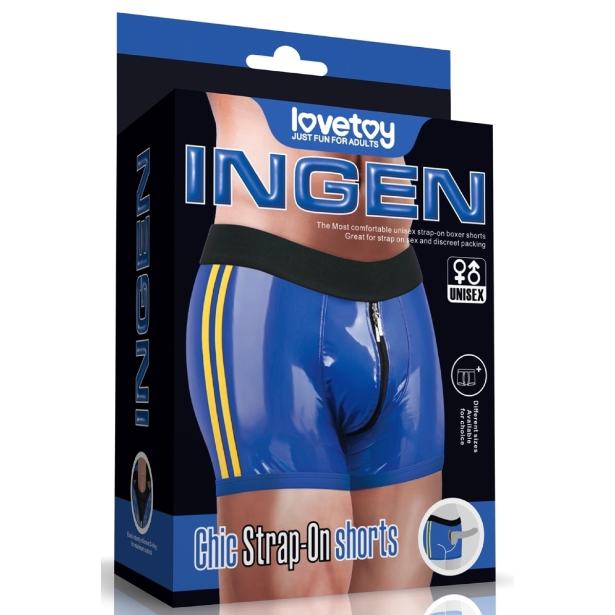 boxer porte gode chic strap on bleu taille xs s 1