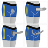 boxer porte gode chic strap on bleu taille xs s