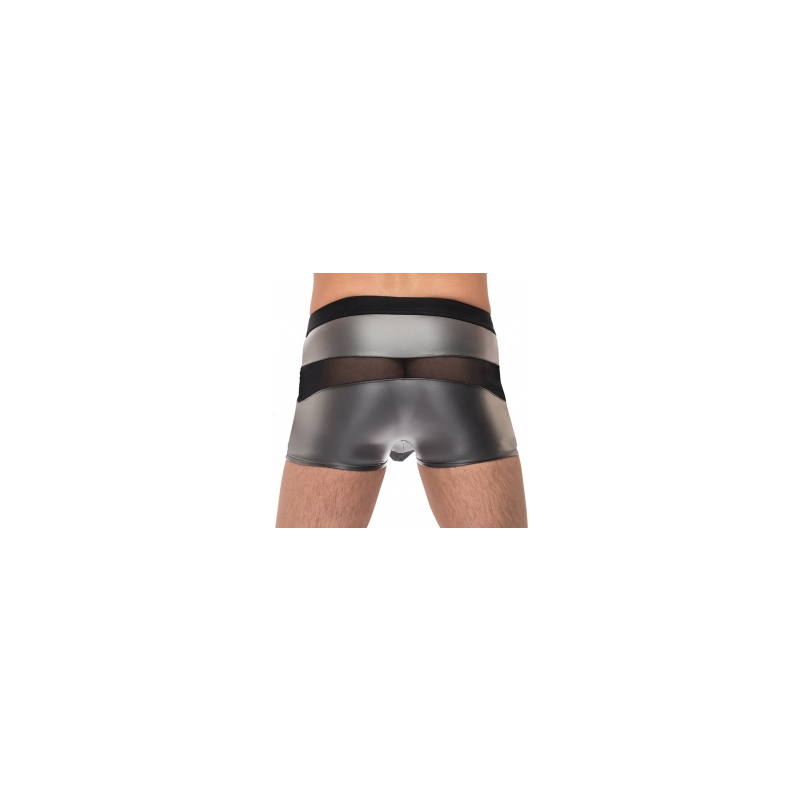 boxer sexy iron clad noir argente 1