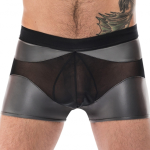 boxer sexy iron clad noir argente