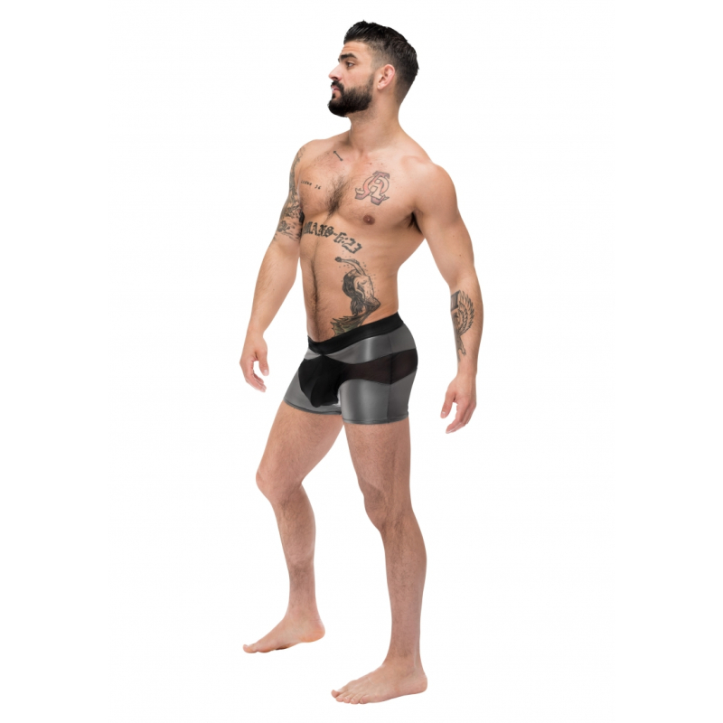 boxer sexy iron clad noir argente 4