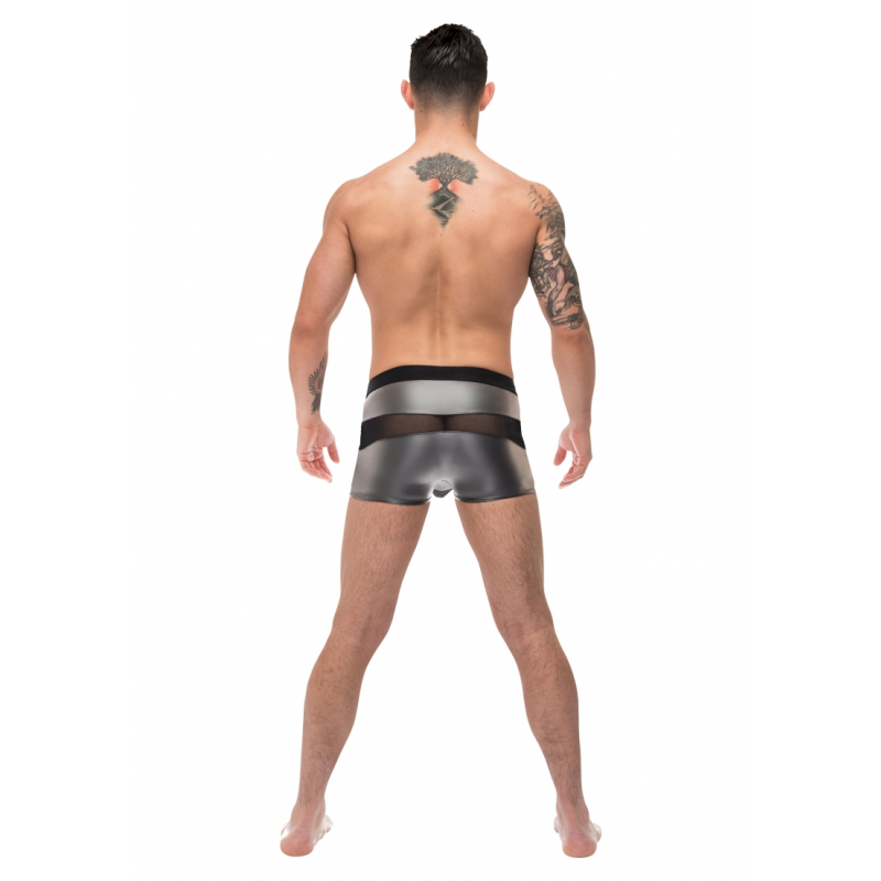 boxer sexy iron clad noir argente 5