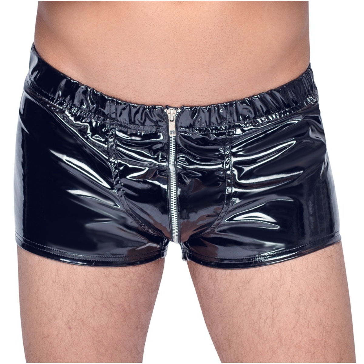boxer short vinyl zip noir