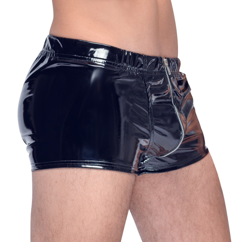 boxer short vinyl zip noir 2