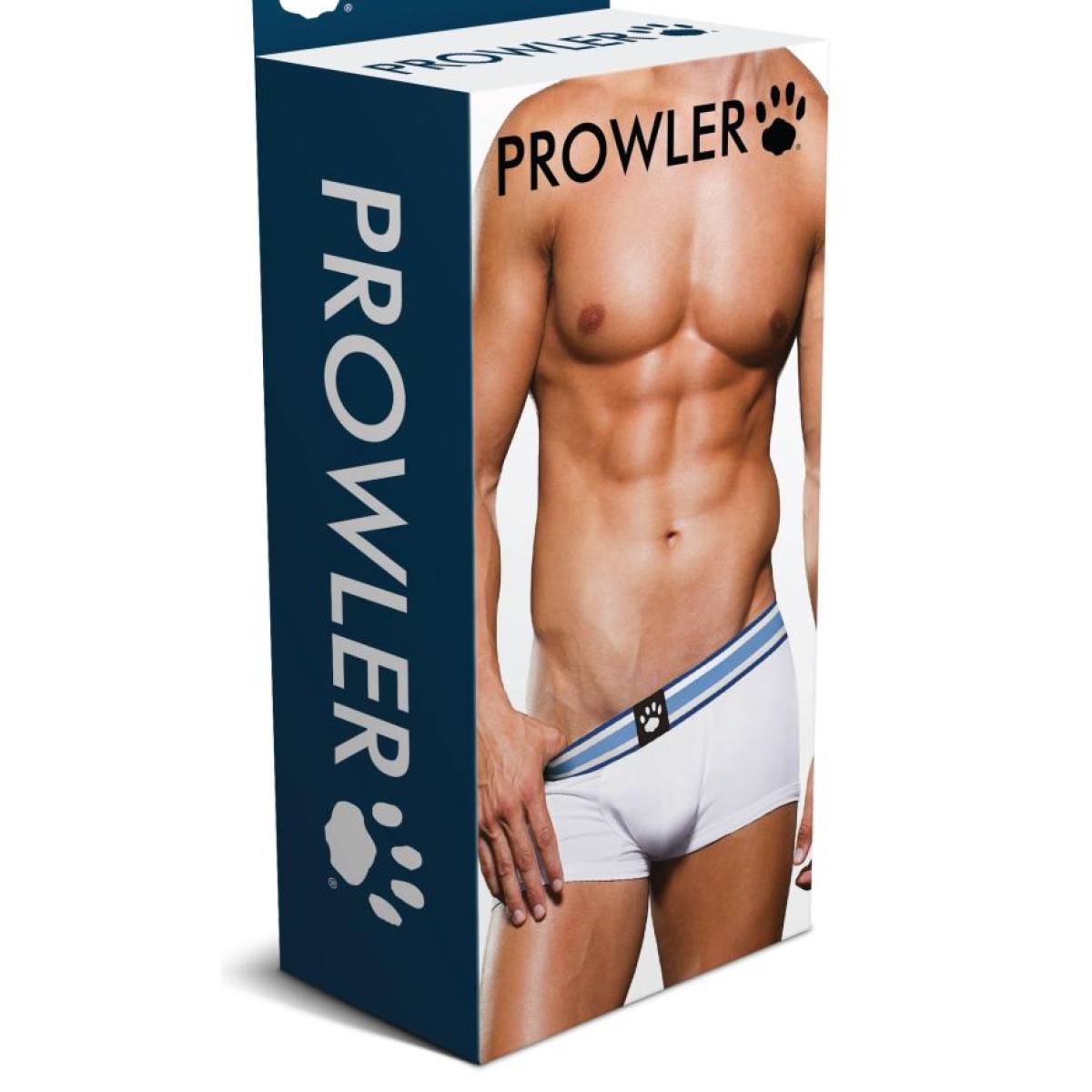 boxer trunk prowler blanc bleu 4