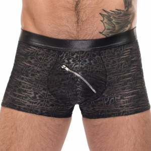 boxer zip pouch noir
