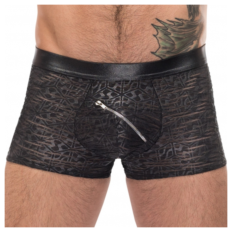 boxer zip pouch noir
