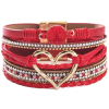 bracelet heart shape rouge
