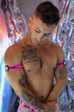 brassards circuit breaker rose neon x2 3