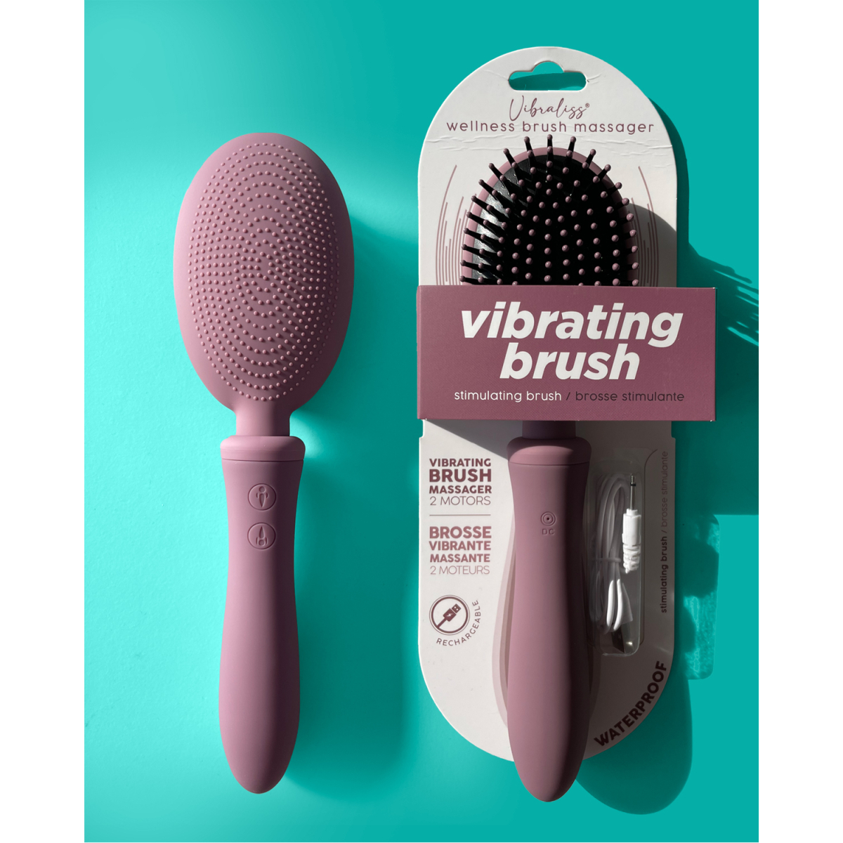 brosse a cheveux vibrante vibraliss 115 x 33cm mauve 8