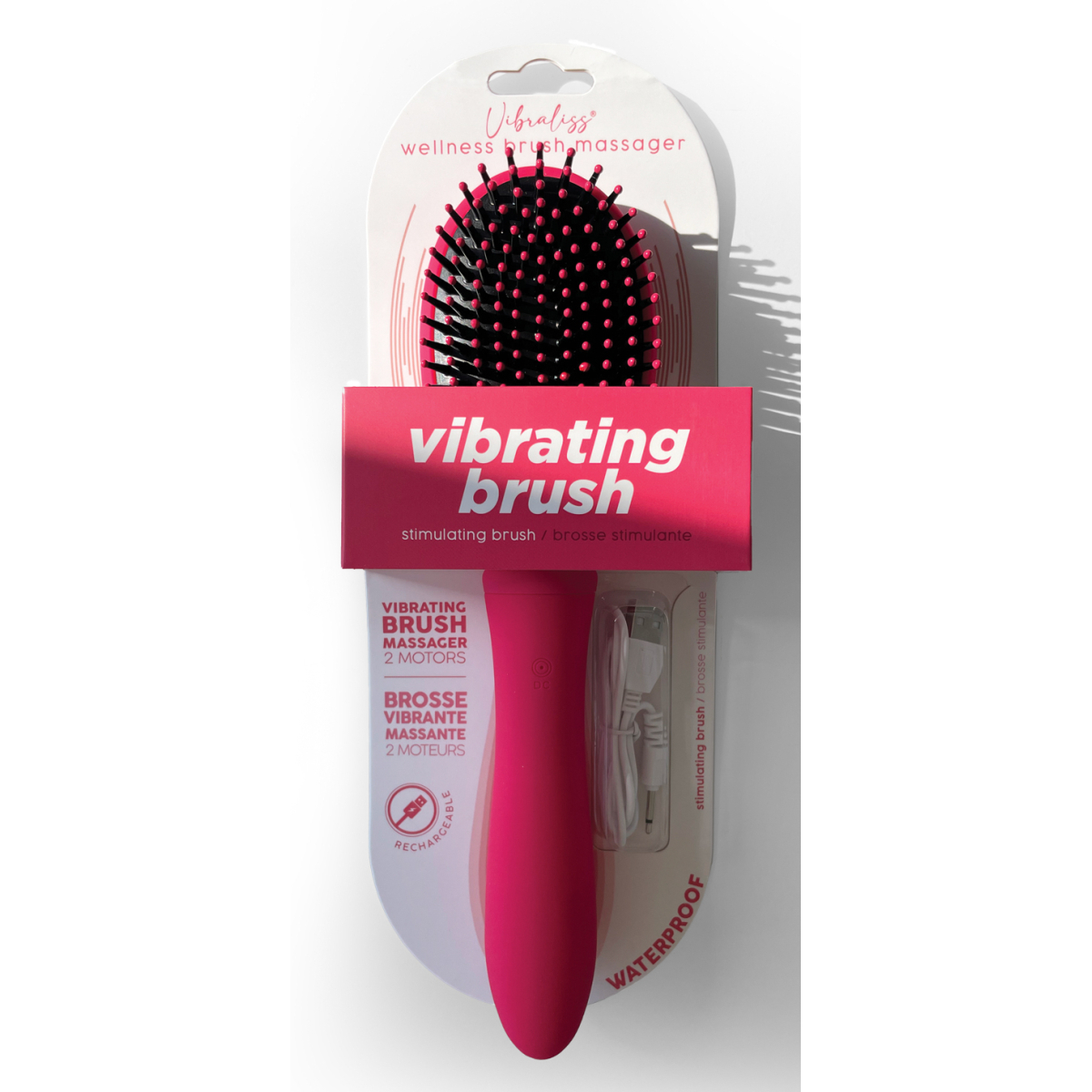 brosse a cheveux vibrante vibraliss 115 x 33cm rose 5