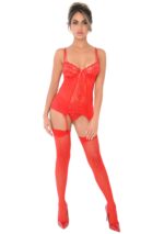 bustier porte jarretelles lace cami rouge 3 scaled