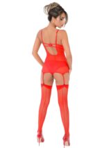 bustier porte jarretelles lace cami rouge 4 scaled