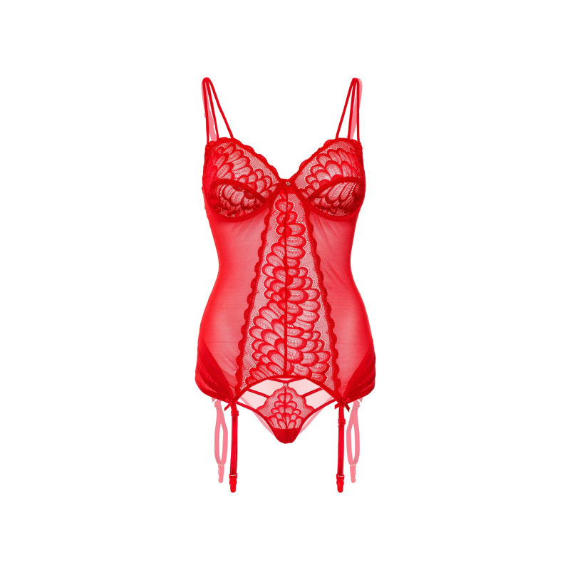 bustier porte jarretelles lace cami rouge 5 scaled