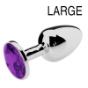 butt plug aluminium large purple