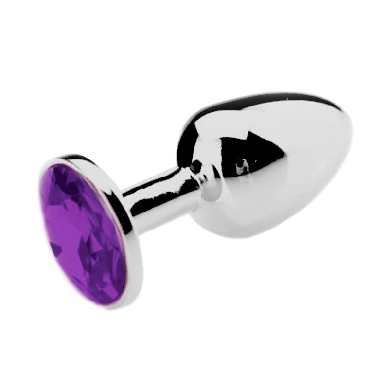 butt plug aluminium large purple 2