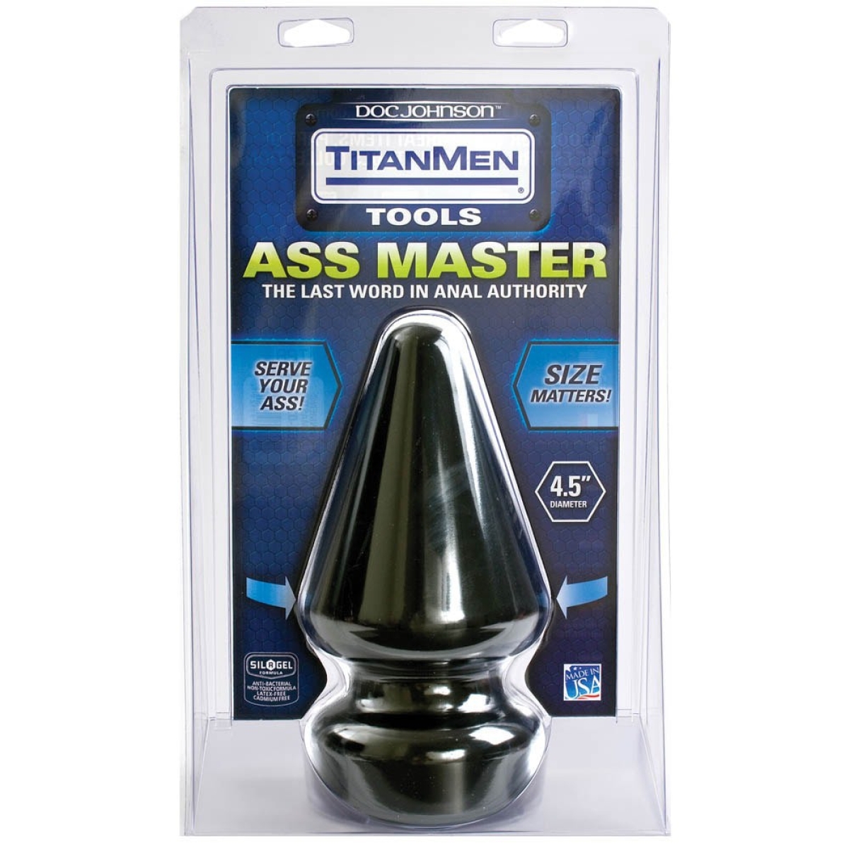 butt plug ass master 20 x 12 cm noir 1