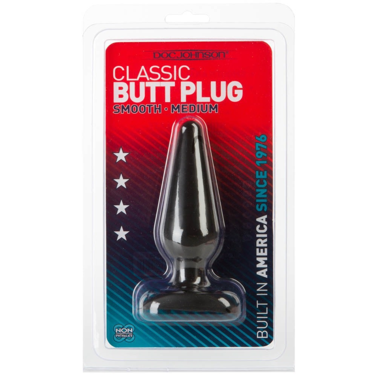butt plug smooth 12 x 38 cm noir 1