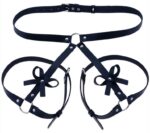 butterfly pu waist with leggings black 2