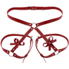 butterfly pu waist with leggings red 1