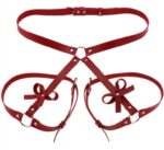 butterfly pu waist with leggings red 1