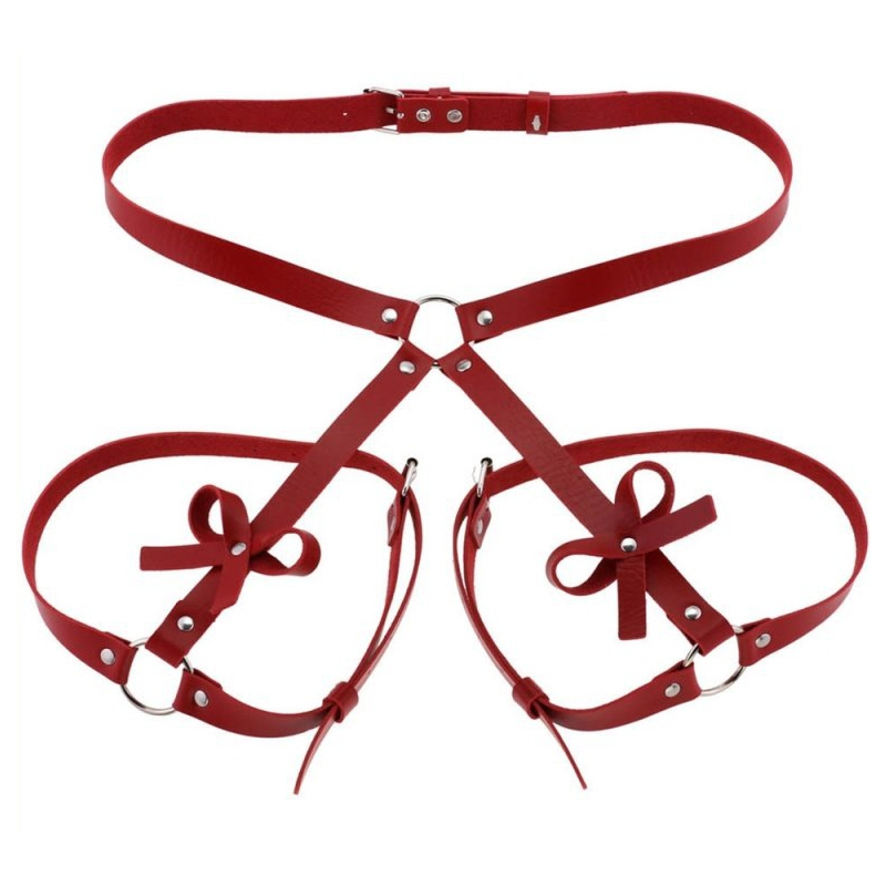 butterfly pu waist with leggings red 1