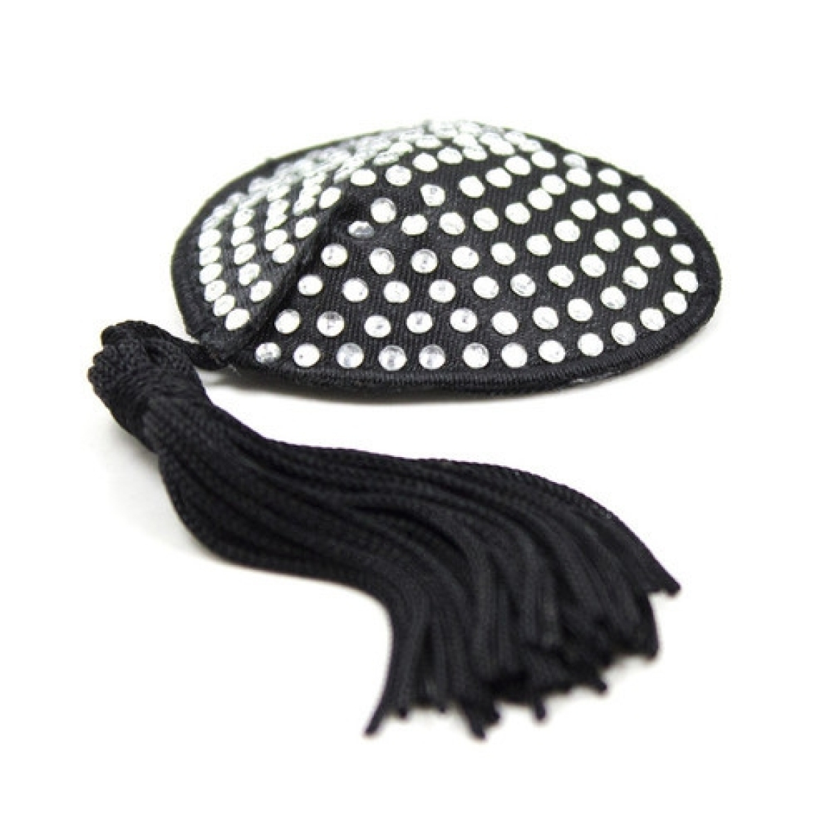 cache tetons coeur noir argent x2