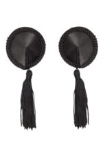 cache tetons satin avec pompon nipple couture noir 4