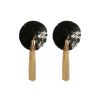 cache tetons sequin avec chaine nipple couture noir