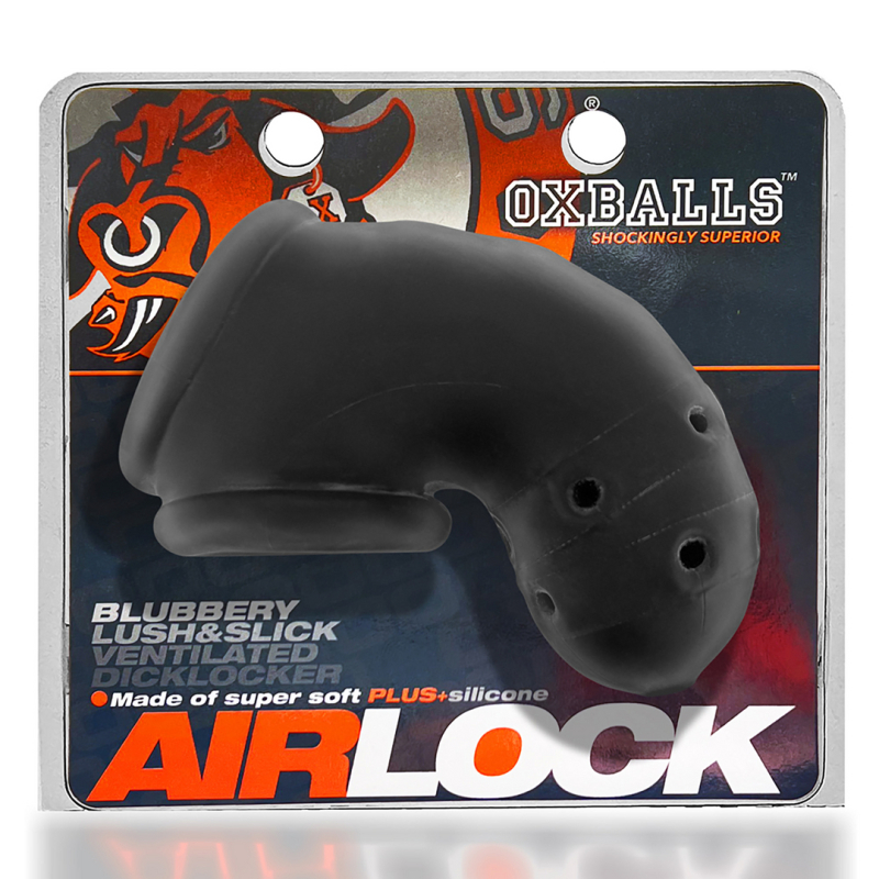 cage de chastete airlock 10 x 25 cm noire 1