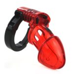 cage de chastete ajustable 10 x 35cm rouge