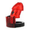 cage de chastete ajustable 10 x 35cm rouge 2