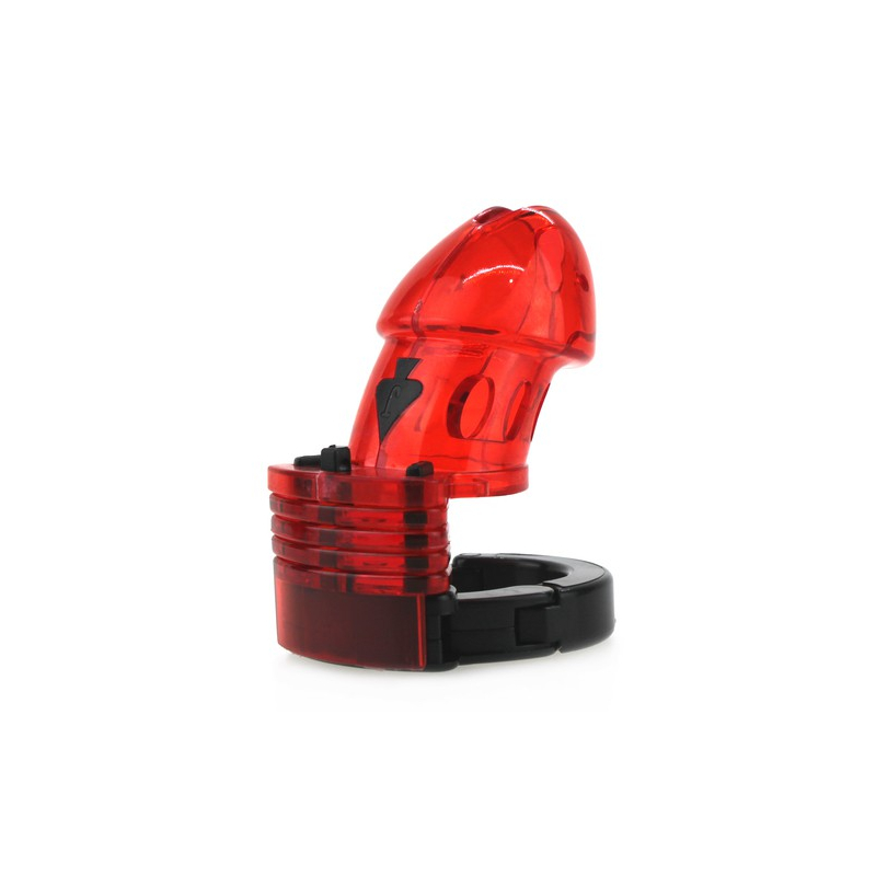cage de chastete ajustable 10 x 35cm rouge 2