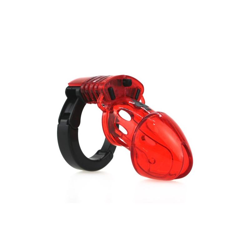 cage de chastete ajustable 10 x 35cm rouge 5