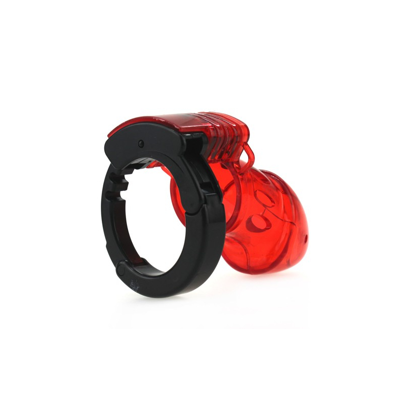 cage de chastete ajustable 10 x 35cm rouge 6
