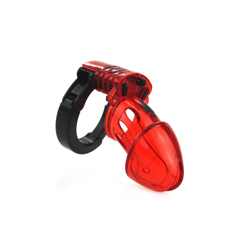 cage de chastete ajustable 10 x 35cm rouge