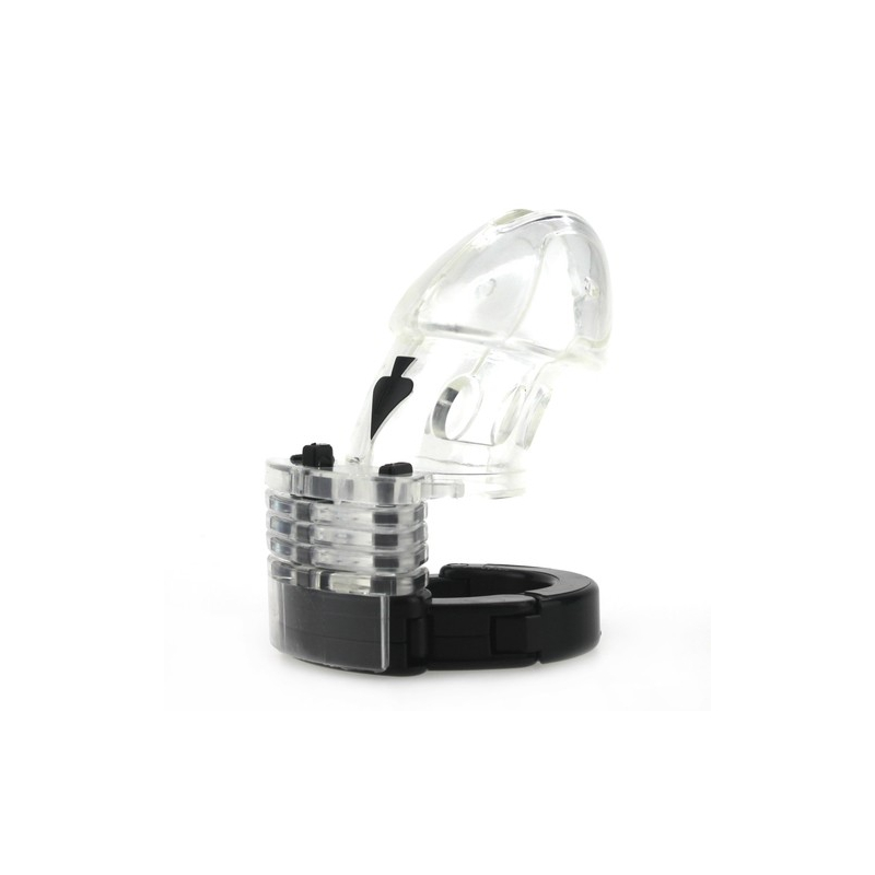 cage de chastete ajustable 10 x 35cm transparente 1