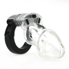 cage de chastete ajustable 10 x 35cm transparente 2