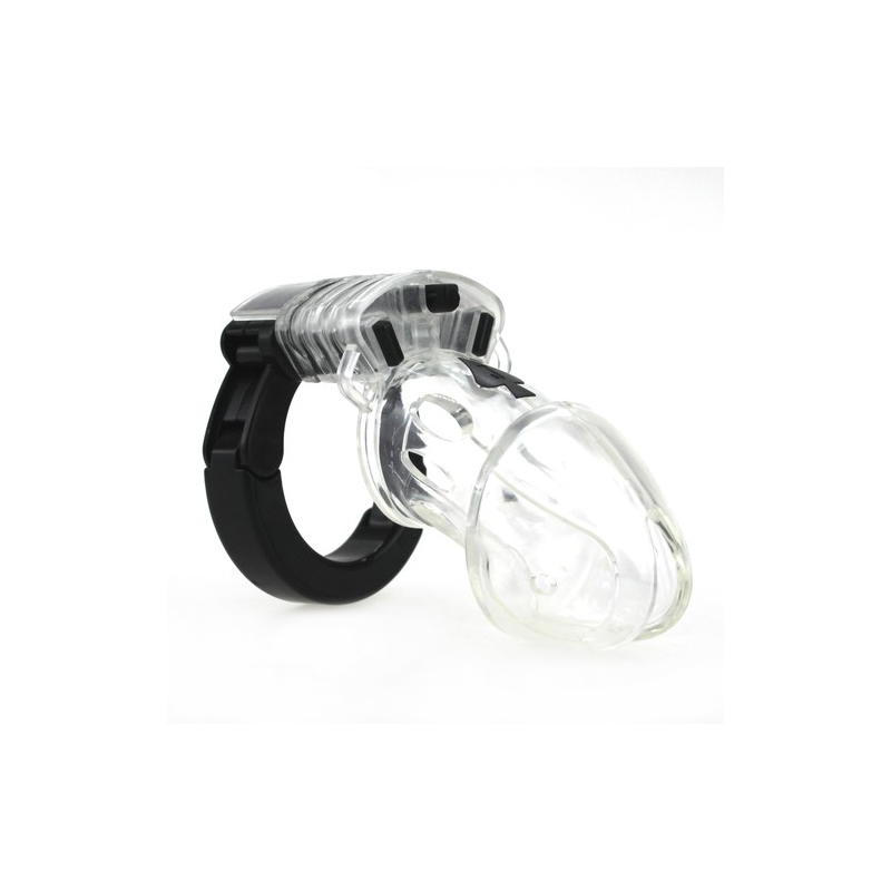 cage de chastete ajustable 10 x 35cm transparente 2