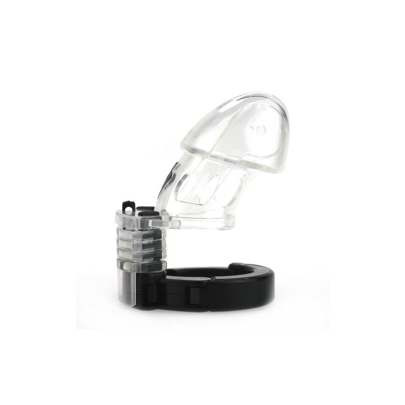 cage de chastete ajustable 10 x 35cm transparente 3