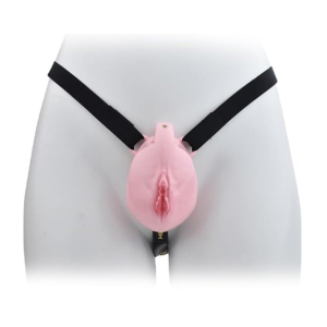cage de chastete avec harnais sislab 55 x 35cm rose