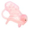 cage de chastete avec picots barby 9 x 31cm rose 1