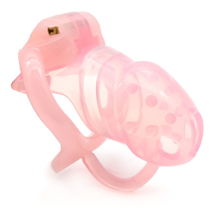 cage de chastete avec picots barby 9 x 31cm rose
