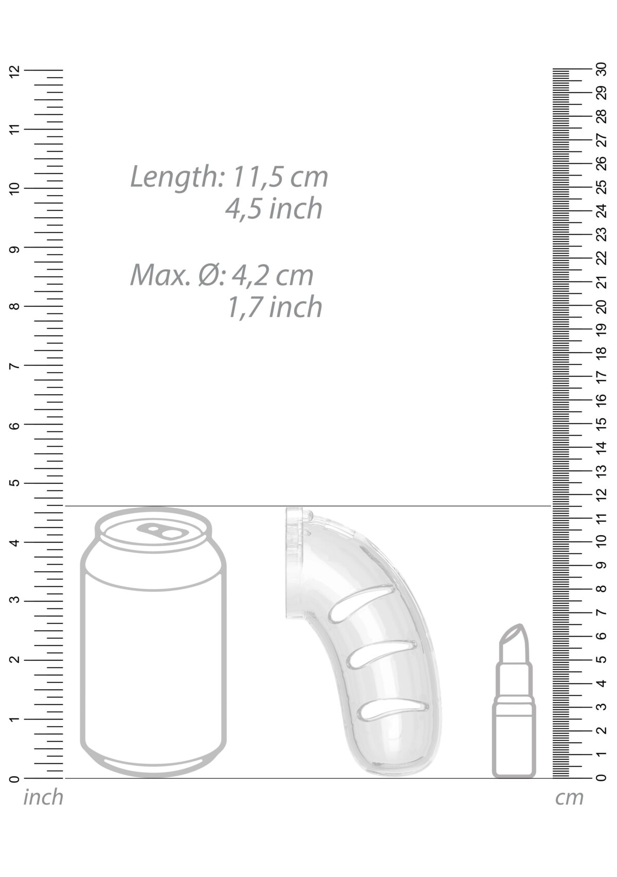 cage de chastete avec plug mancage modele 11 11 x 35 cm transparente 5 scaled