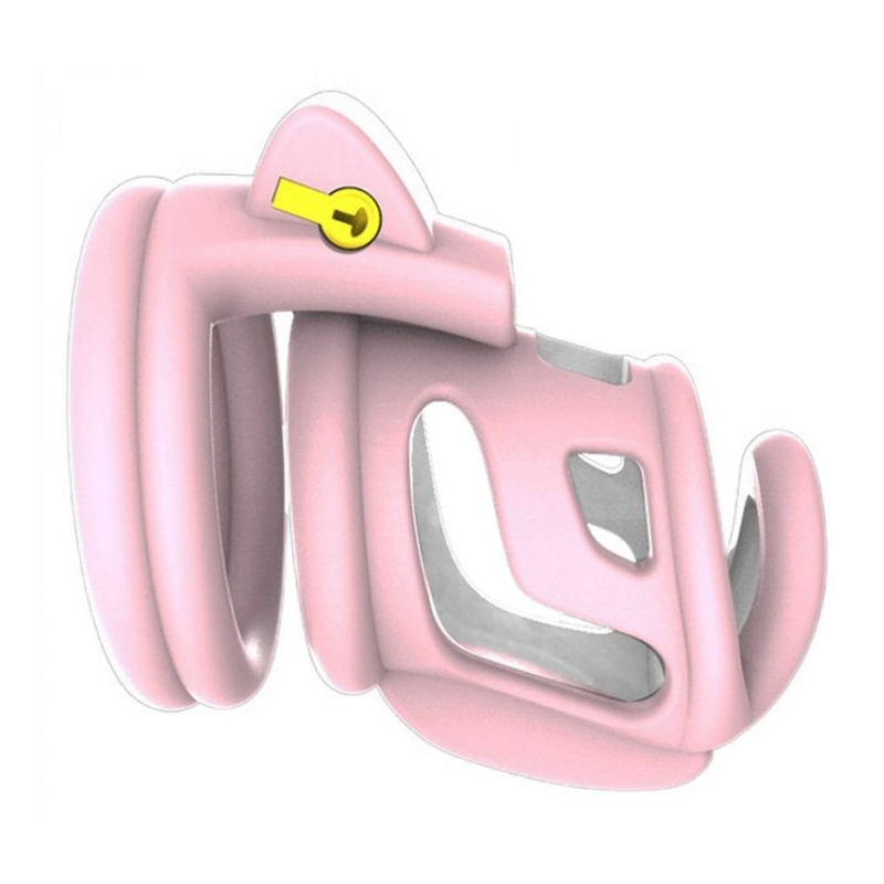 cage de chastete cock cuff 75 x 3 cm rose blanc 1