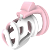 cage de chastete cock cuff 75 x 3 cm rose blanc