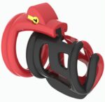cage de chastete cock cuff 75 x 3 cm rouge noir 2